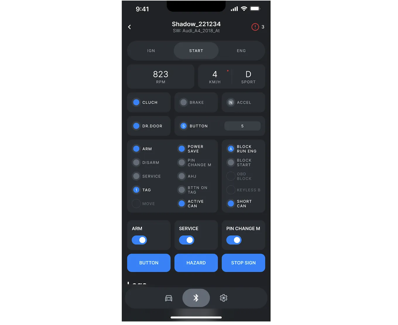 Shadow Service app. for installers