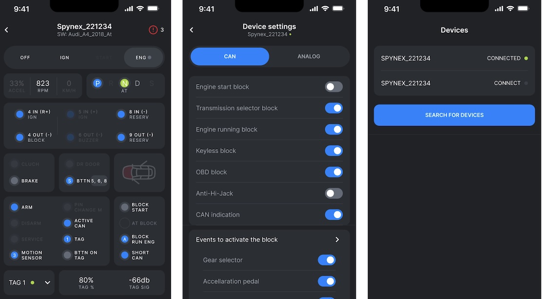 Spynex Service app. for installers
